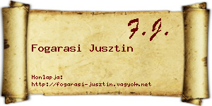 Fogarasi Jusztin névjegykártya